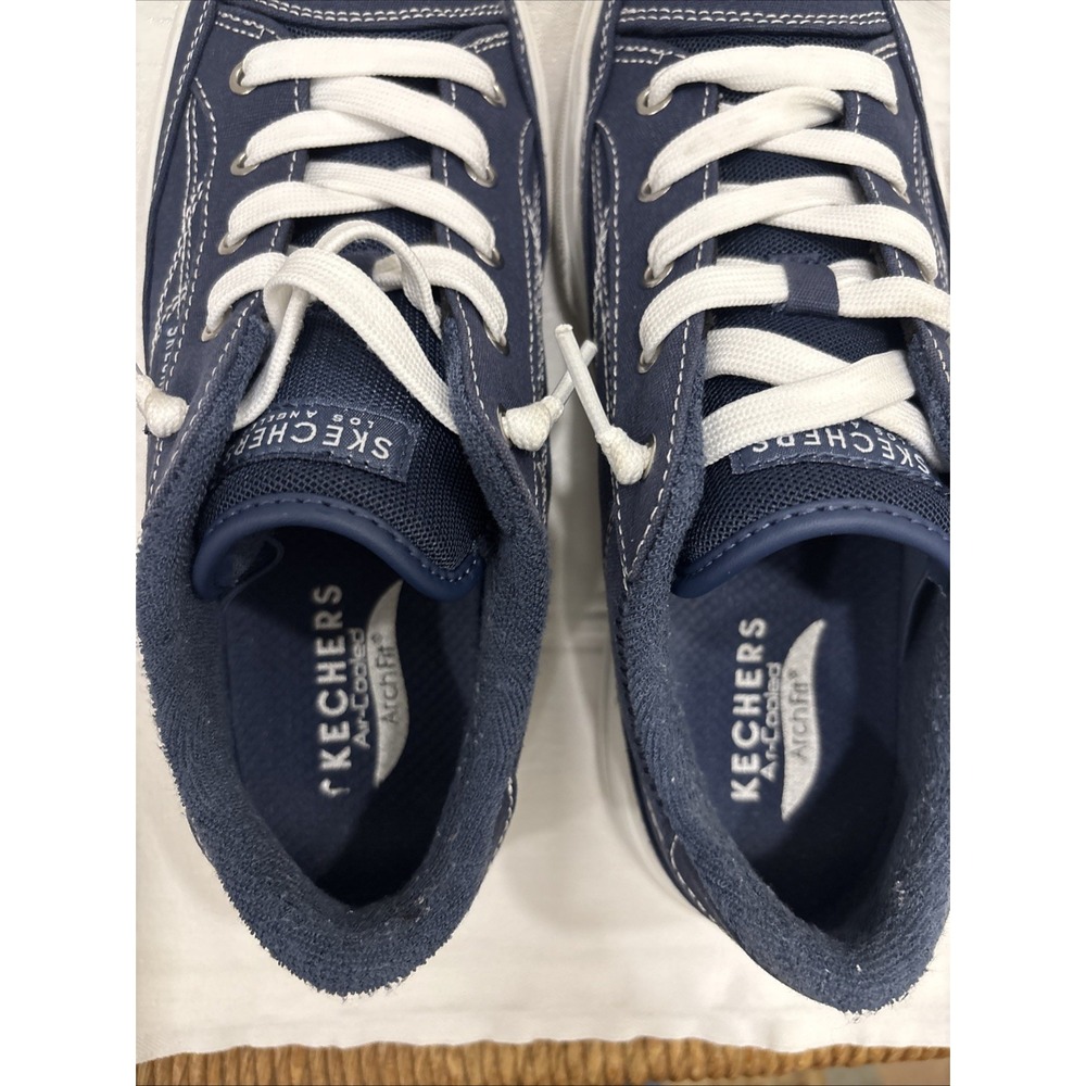 Skechers Arch Fit Women's Arcade Navy Blue Canvas Sneakers SZ 8 US Comfort Shoes - Picture 8 of 9